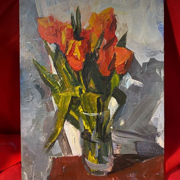 Мастер-класс по живописи «Красные оттенки»